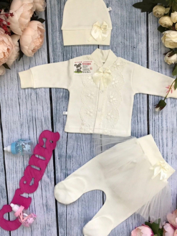 Купить оптом 172. Костюм 3-х предметник "юбка" , хлопок 100 % интерлок в Астрахани