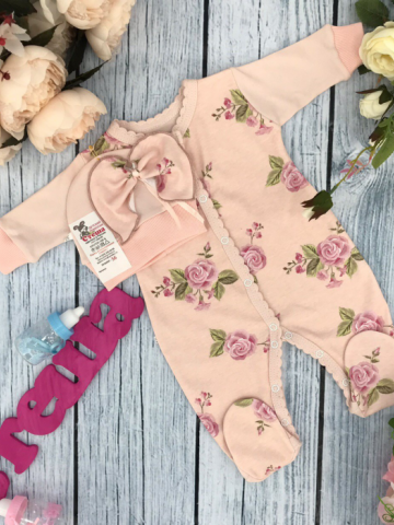 Купить оптом 222. Комбинезон "Роза", хлопок 100 % интерлок в Астрахани