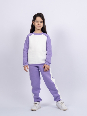 314-Л Свитшот + Штаны, лиловый, хлопок 65%, 35% ПЭ, 3-х нитка (начес) 98,104,110,116