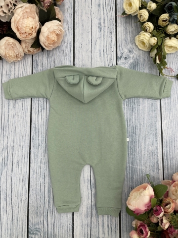 315-ОЛ. Комбинезон с капюшоном, хлопок 65%, 35% ПЭ, 3-х нитка без начеса + интерлок 62,68,74,80